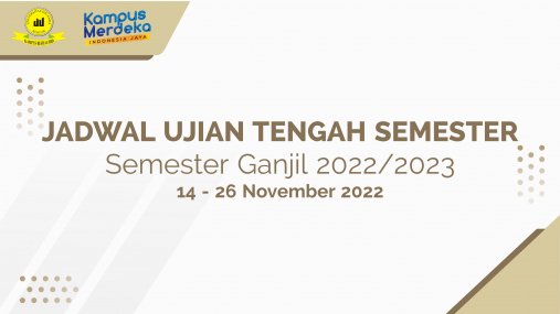 Jadwal Ujian Tengah Semester Ganjil Tahun Akademik 2022/2023