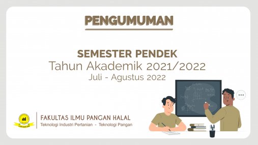 Semester Pendek Tahun Akademik 2021/2022