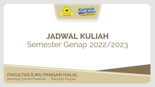 Jadwal Pekuliahan Semester Genap Tahun Akademik 2022/2023