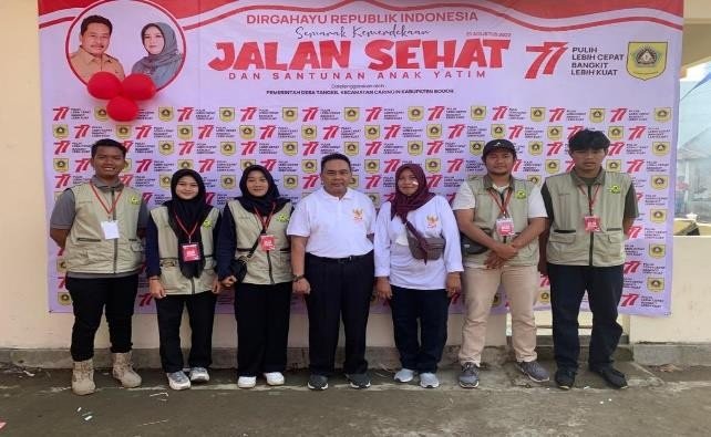 Perkenalan KKN FAPERTA di Desa Tangkil, Para Mahasiswa Turun Langsung Meriahkan Kegiatan HUT RI ke-77