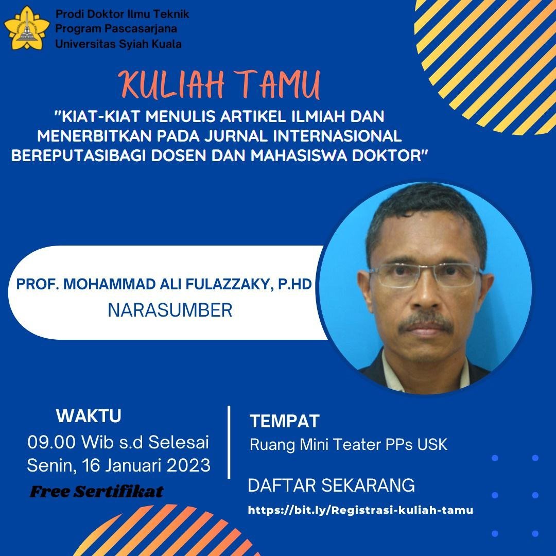 Guru Besar Teknologi Pangan UNIDA Jadi Pembicara dalam Kuliah Tamu di Universitas Syiah Kuala, Bagikan Kiat Menulis Artikel Ilmiah untuk Dipublikasikan pada Jurnal Bereputasi Tinggi