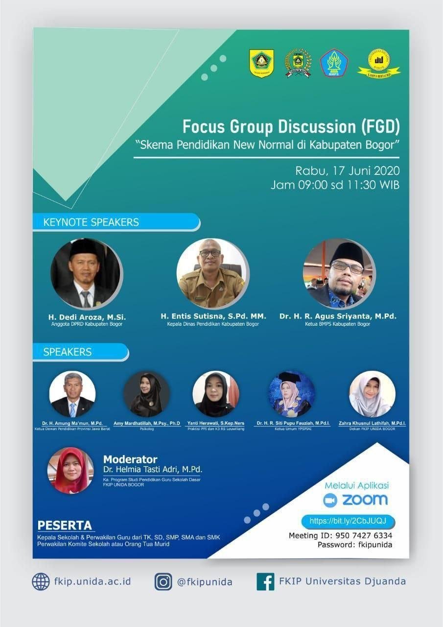 Focus Group Discussion - Skema Pendidikan New Normal di Kabupaten Bogor
