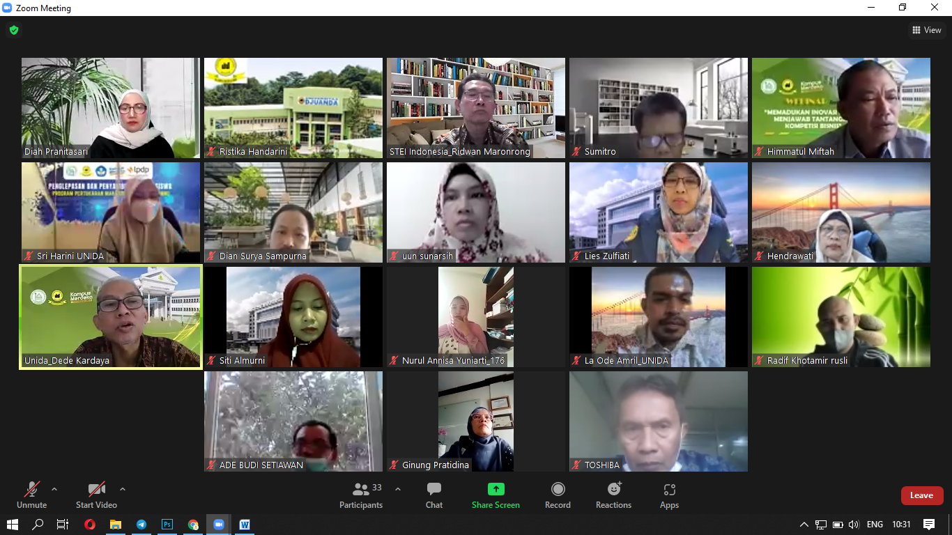 Jajaki Peluang Kerja sama, STEI Jakarta dan UNIDA Bogor Adakan Pertemuan Daring