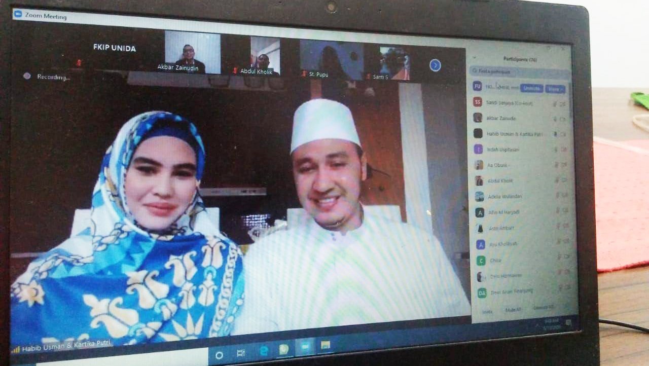 FKIP UNIDA Bogor Adakan Webinar bersama Habib Usman bin Yahya, Kartika Putri dan Akbar Zainudin